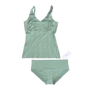 Ruby Ribbon Green Intimates Set